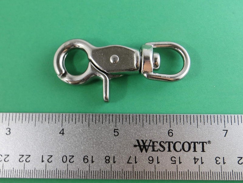 US Stainless Stainless Steel 316 1/2" Trigger Snap with Swivel End Marine Grade Polished - Image 1